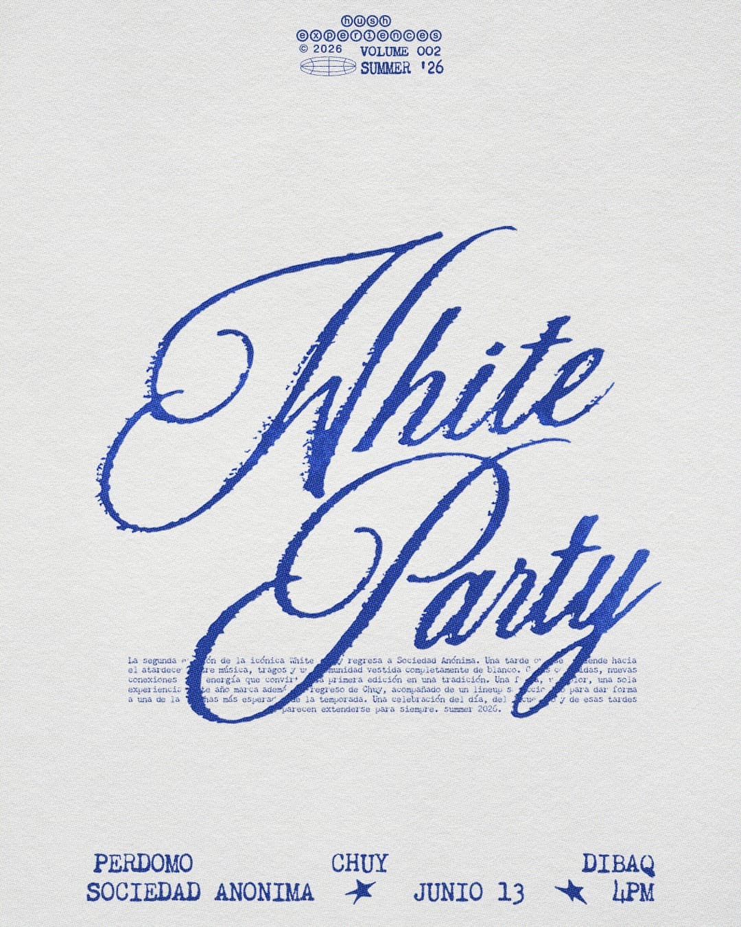 HUSH WHITE PARTY